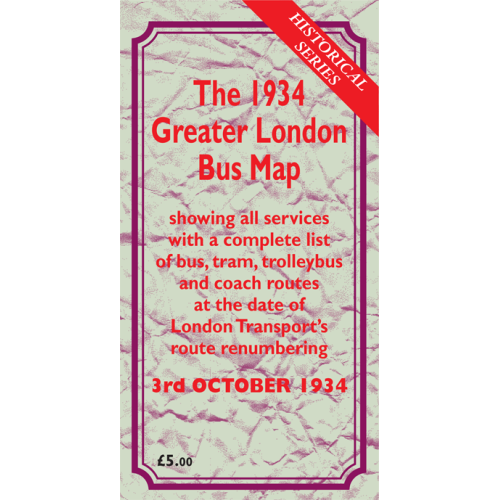 The October 1934 Greater London Bus Map - Printed Version