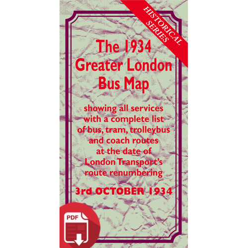 The October 1934 Greater London Bus Map - Digital Download Version