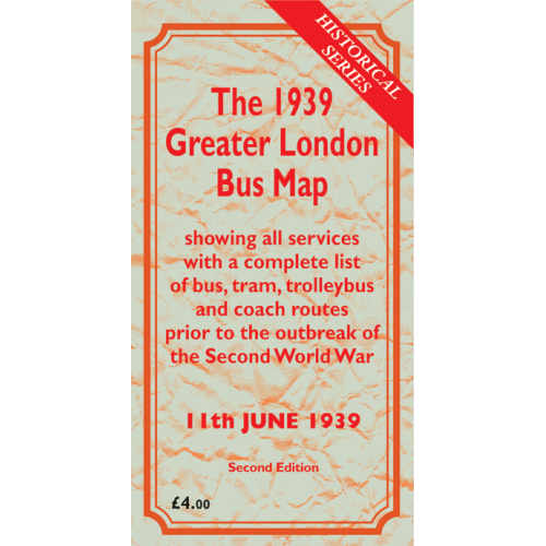 The 1939 Greater London Bus Map SECOND EDITION - Printed Version