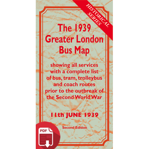 The 1939 Greater London Bus Map SECOND EDITION - Digital Download Version