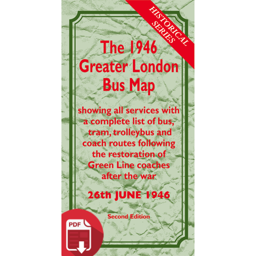 The 1946 Greater London Bus Map SECOND EDITION - Digital Download Version