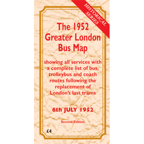 The 1952 Greater London Bus Map SECOND EDITION - Printed Version
