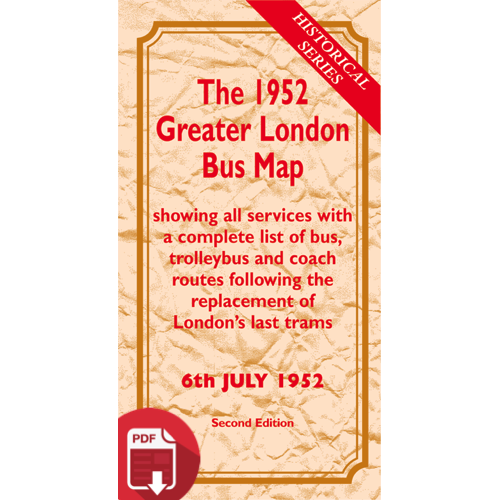 The 1952 Greater London Bus Map SECOND EDITION - Digital Download Version