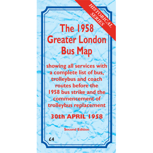 The 1958 Greater London Bus Map SECOND EDITION - Printed Version