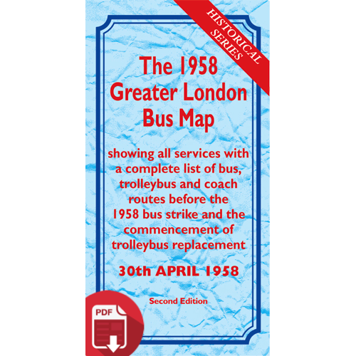 The 1958 Greater London Bus Map SECOND EDITION - Digital Download Version