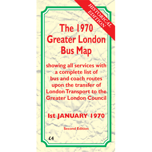The 1970 Greater London Bus Map SECOND EDITION - Printed Version
