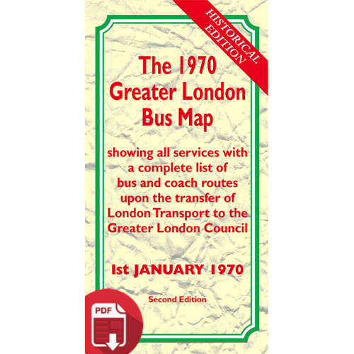The 1970 Greater London Bus Map SECOND EDITION - Digital Download Version