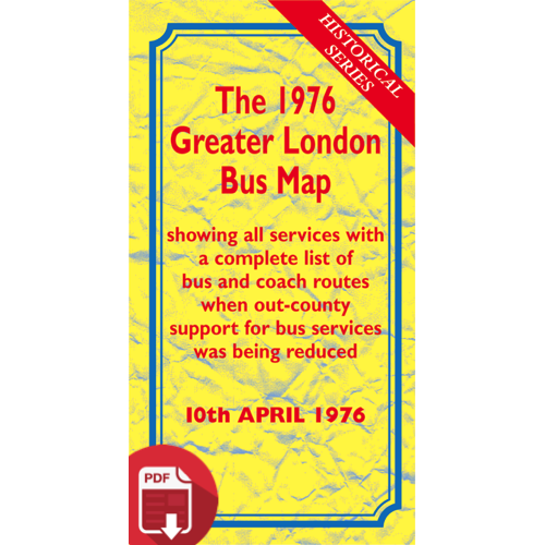 The 1976 Greater London Bus Map - Digital Download Version